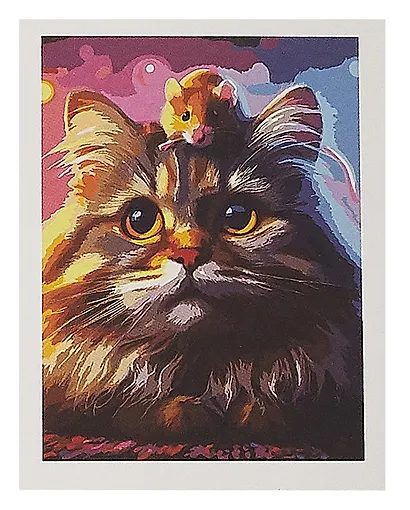 Холст с красками по номерам "Кошка и мышка", 30 х 40 см - фото 1