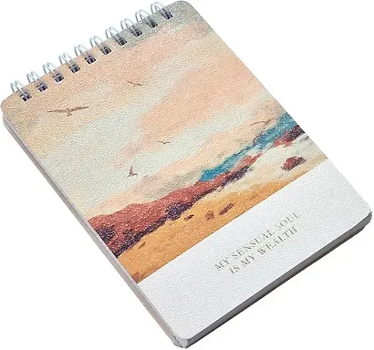 Блокнот А6 100 листов в клетку "View", пляж, мягкий переплет, спираль - фото 3