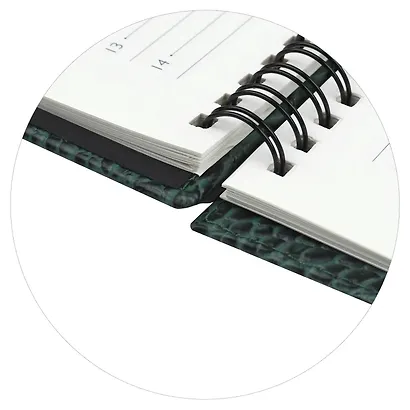 Планинг недат. 64л 390*180 "Аллигатор" зеленый, кожзам, тв.переплет, обл.поролон, офсет, настольный, откр.евроспираль, справ.мат-лы, ПВХ уп - фото 11