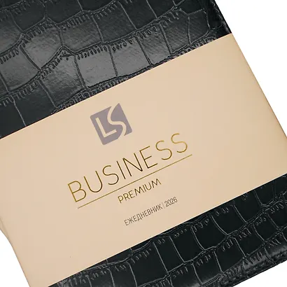 Ежедневник датированный 2026 год, А5, 176 листов, "Business Premium. Grand croco", черный - фото 6