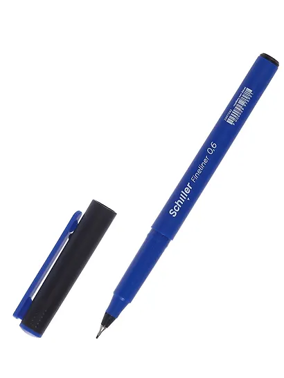 Ручка капиллярная Schiller, Fineliner, синяя 0,6 мм - фото 10