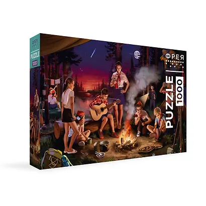 Пазл "ФРЕЯ" "Вечер в пионерском лагере", 1000 элементов - фото 1