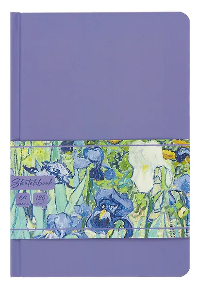 Скетчбук А5 64л "Van Gogh Сollection. Ирисы" 100г/м2, тв.обложка - фото 1