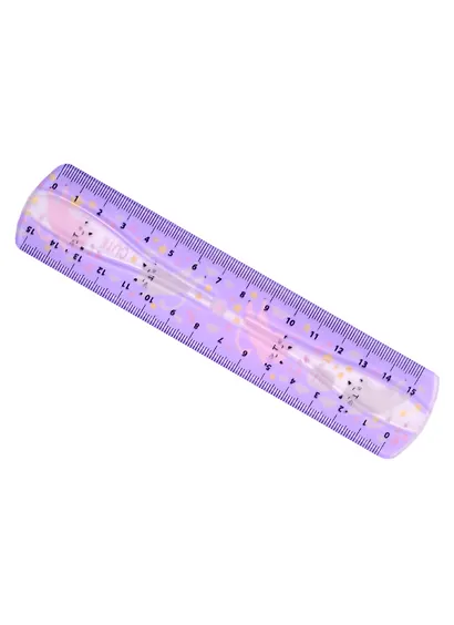 Линейка 15см "Котики" гибкая - фото 1