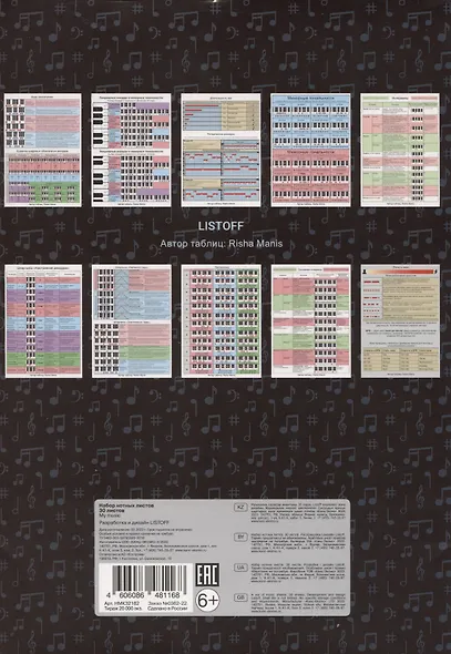 Нотная бумага Listoff, My music, А4, 30 листов - фото 2