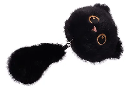 Брелок Котик с хвостиком черный (плюш) (17см) (12-81018-202510-SPT-14) - фото 2