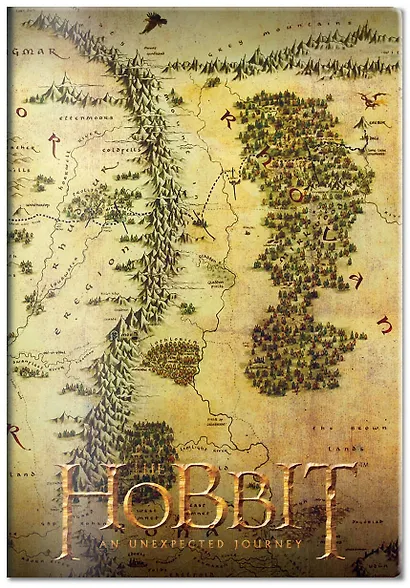 Обложка для паспорта. Хоббит. Карта Средиземья - фото 2
