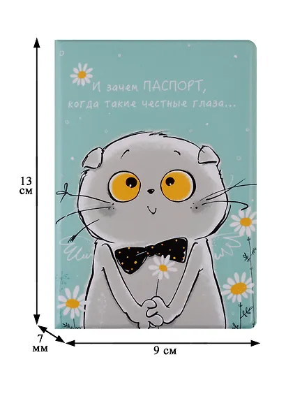 Обложка для паспорта Басик И зачем паспорт (ПВХ бокс) (ОП2019-214) - фото 2