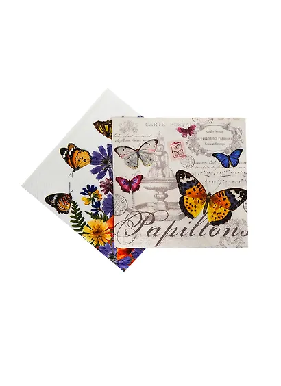 Набор салфеток для декупажа Прекрасные бабочки - 2 шт. - фото 2