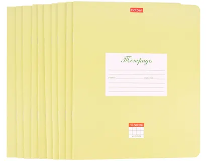 Тетради в клетку Hatber, "Пастель Салатовая", 12 листов, 10 штук - фото 1