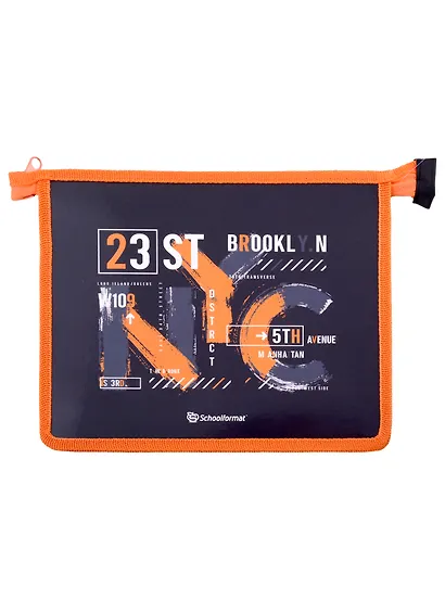 Папка для тетрадей А5 "GRAFFITI" молния, пластик - фото 1