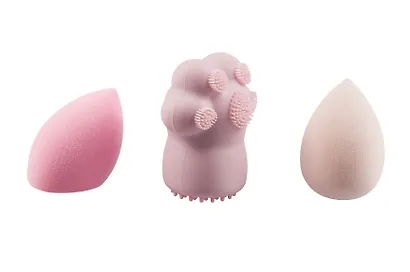 Набор спонжей для макияжа и щеточки для умывания  Котик (18х10) (12-26535-161) - фото 2