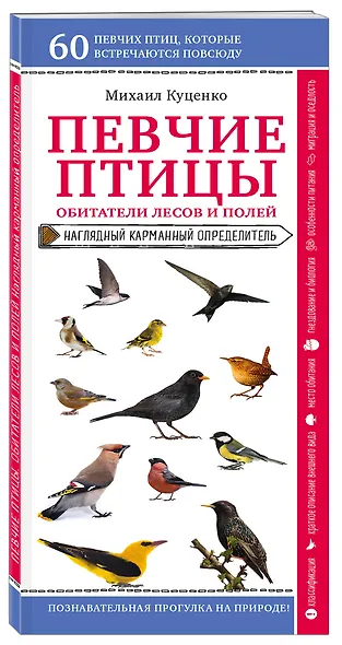 Певчие птицы. Обитатели лесов и полей. Наглядный карманный определитель - фото 3