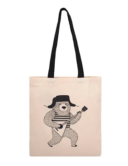 Сумка-шоппер From Russia with love Slavic Rave Мишка с балалайкой (текстиль) (40х32) (СК2025-310) - фото 1