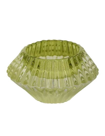 Подсвечник для длинной свечи круглый (стекло) (7см) (12-20250519-4) - фото 2