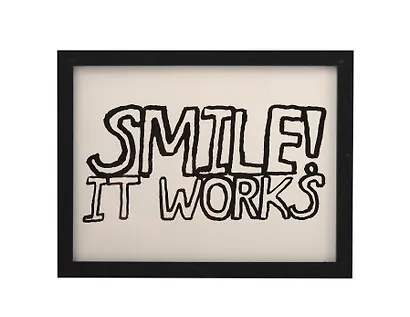 Фоторамка 15*20 "Smile! It works" черное дерево - фото 1