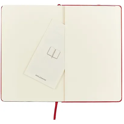 Книга для записей А5, 120 листов в клетку "Classic Large", красная, жесткая обложка, резинка, Moleskine - фото 4