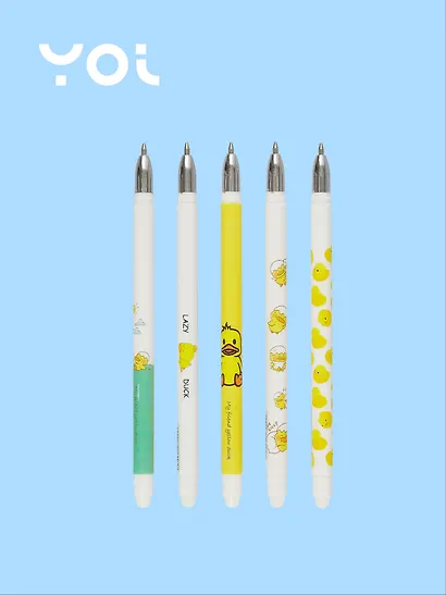 Ручка гелевая Yoi, "Гусь", пиши-стирай синяя - фото 2