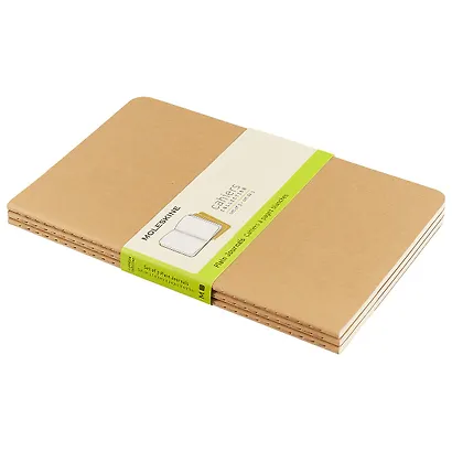 Набор книг для записей Moleskin Cahier Journal Large, 3 штуки, бежевая, мягкая обложка, 40 листов, А5 - фото 2