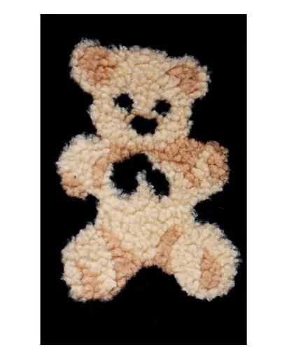 Сумка-шоппер плюшевая Мишки (черная) (40х36) (12-ZhenPin-2711) - фото 2