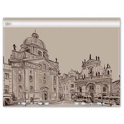 Папка для документов, Феникс+ ГОРОД А4, 1 отделение, пластик, перфорация, гибкая молния, - фото 1