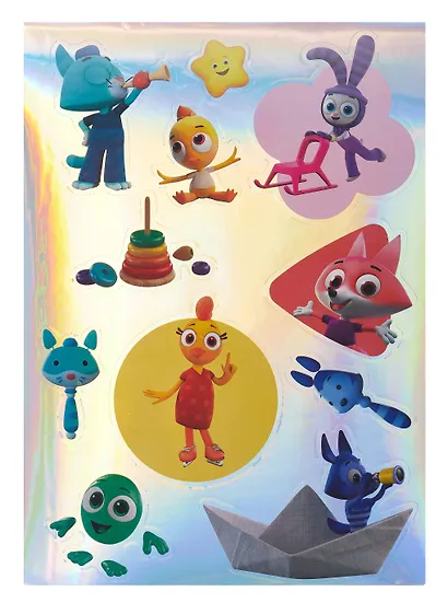 Цветняшки. Наклейки голографические для декорирования "Озорной лисенок" - фото 6