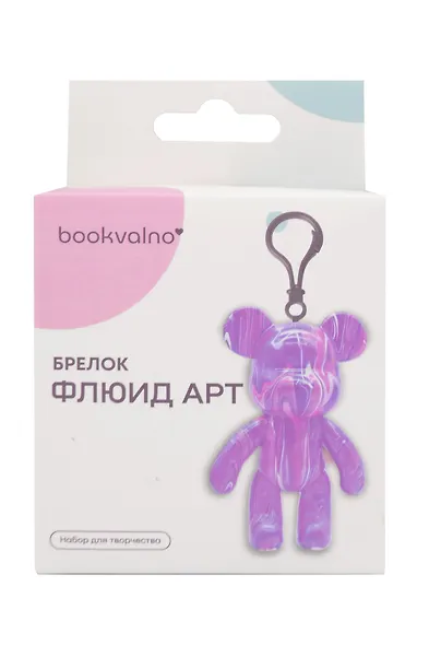 Набор для творчества Флюид-арт, Мишка, брелок (красный, золотой,черный) - фото 1