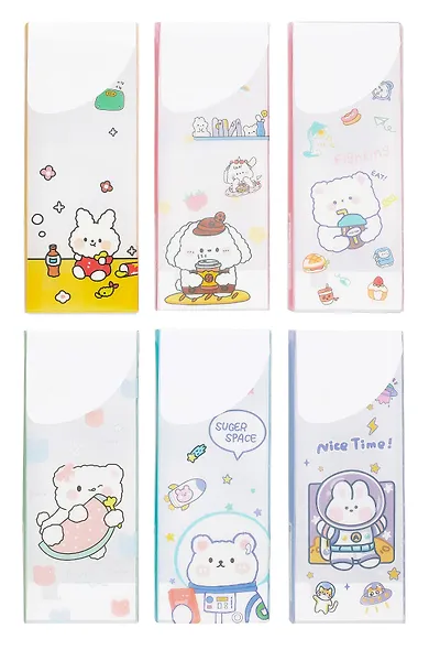 Пенал корпусный "Милые животные" на кнопке, ассорти - фото 1