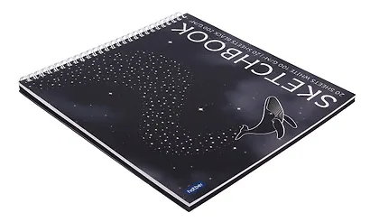 Скетчбук 240*240 40л "Песнь глубины" черн. внутр блок 200 г/м2, белый внутр блок 100 г/м2, тв.обложка, гребень - фото 2