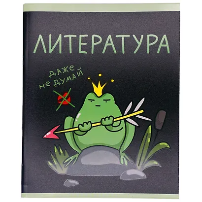 Тетрадь 48 листов в клетку "Жабка. Литература" - фото 2