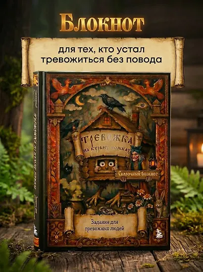Тревожка на курьих ножках. Задания для тревожных людей. Сказочный блокнот - фото 4