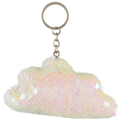 Брелок с пайетками Облако (текстиль) - фото 2