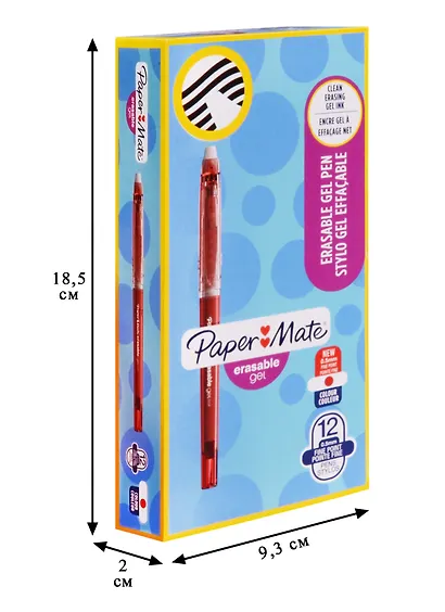 Ручка гелевая Paper Mate, Erasable, пиши-стирай красная - фото 2