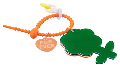 Брелок-обвес на сумку «Цветочек Оранжевый», пластик - фото 3