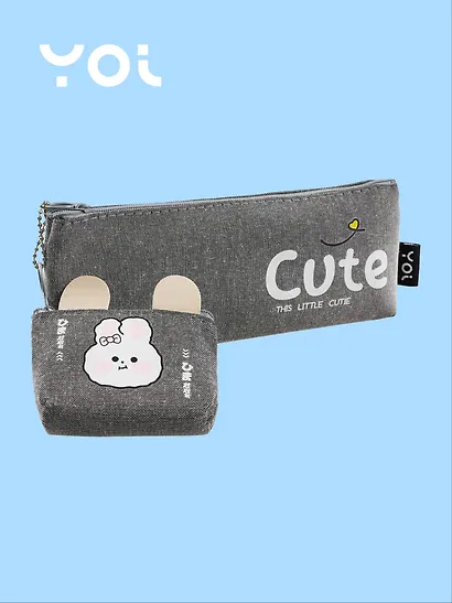 Пенал-косметичка Yoi, Cute, с кошельком, в ассортименте - фото 3