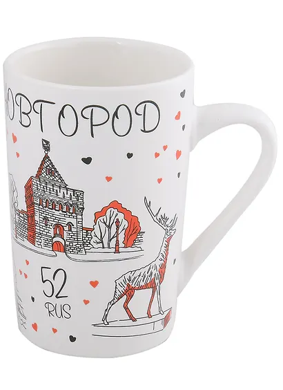 Кружка Я люблю Нижний Новгород (фарфор, матовая) - фото 4