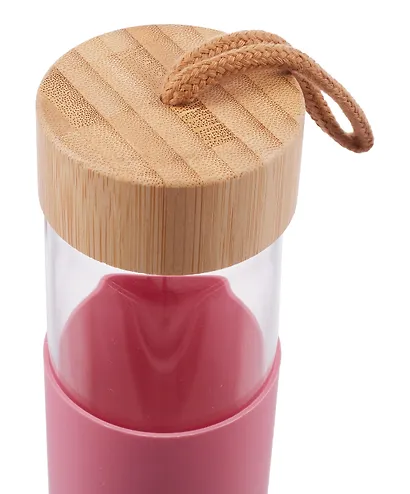 Бутылка в чехле Розовая (стекло) (500мл) (12-3307032569-2) - фото 4