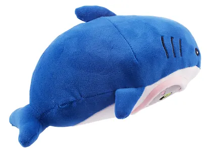 Мягкая игрушка Котик-акула, 30см синий - фото 3