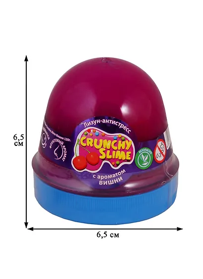 Лизун-антистресс TM Mr.Boo Crunchy slime Вишня - фото 2