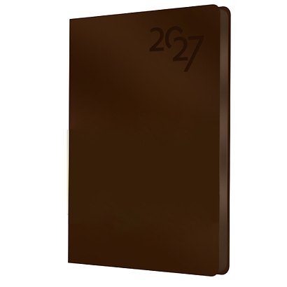 Ежедневник дат. 2027г. А6 176л "Soft Touch" американо, иск.кожа, интегр.переплет, тонир.блок, скругл.углы, ляссе, инд.уп - фото 1