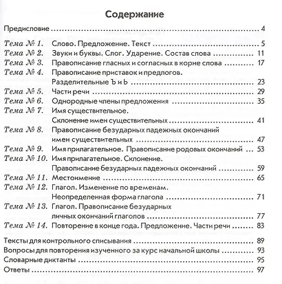 Русский язык. 4 класс. Зачетная тетрадь. Тематический контроль знаний учащихся. ФГОС - фото 2