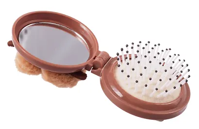 Расческа складная с зеркалом Капибара (пластик, плюш) (7см) (12-3005A-3) (Lafilaf) - фото 5