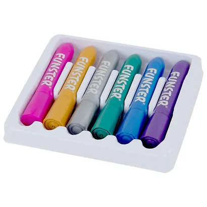 Аквагрим для лица и тела, 6 цветов МЕТАЛЛИК, FUNSTER (ФАНСТЕР), легко смываются, 192574 - фото 3