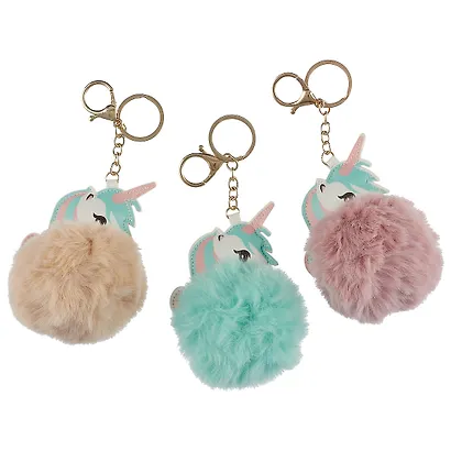 Брелок Голова единорога (иск.мех) (8см) (12-06648-DJS01) - фото 2
