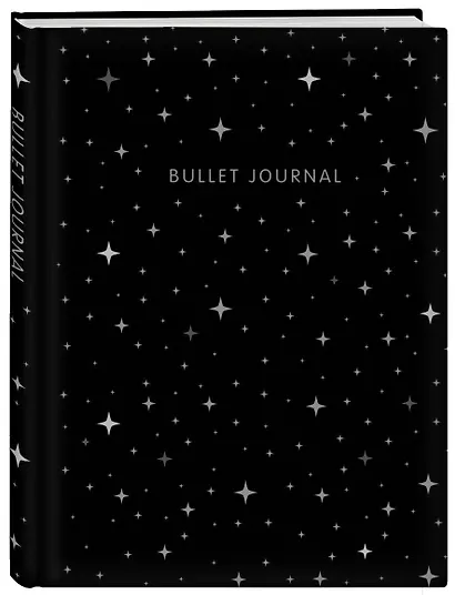 Книга для записей А5 160стр тчк. "Bullet Journal (ночное небо)" с наклейками - фото 2