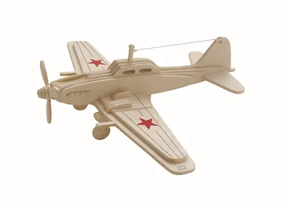 Набор для творчества ЧУДО-ДЕРЕВО Сборная деревянная модель Штурмовик P176 - фото 2