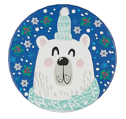 Коробка подарочная "Зимний мишка" 14*9,5см, Новый год, картон - фото 1