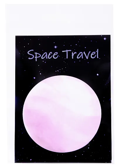 Блок бумаги самоклеящийся 70*70мм "Spase Travel", ассорти, инд.уп. - фото 4