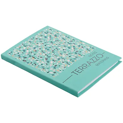 Записная книжка А6 80л тчк. "MATERIALS. TERRAZZO" интегр.обл., ламинация soft touch, тиснение фольгой - фото 2
