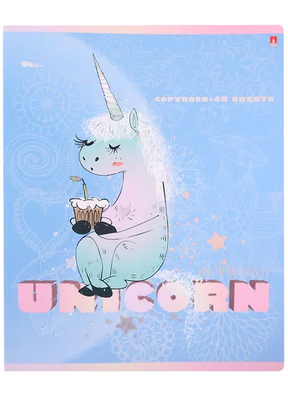 Тетрадь в клетку Альт, Unicorn, 48 листов, в ассортименте - фото 1
